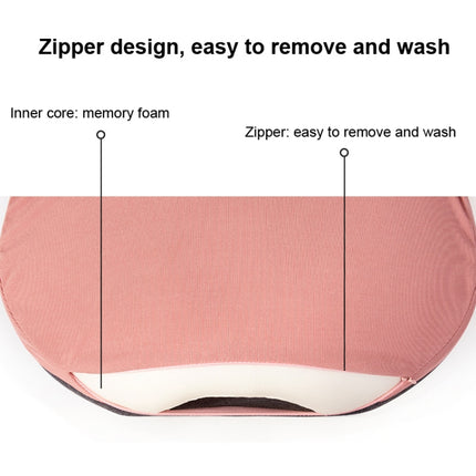 Office Memory Foam Waist Support Cushion Waist Support Pillow(Lotus Pink)-garmade.com