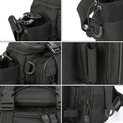 LEO 27852 Multifunctional Luya Bag Fishing Gear Shoulder Bag Outdoor Photography Bag(Black)-garmade.com