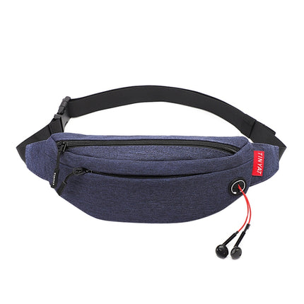 TINYAT T2003 Outdoor Sports Nylon Waterproof Mobile Phone Waist Bags(Dark Blue)-garmade.com