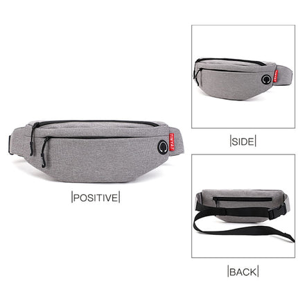 TINYAT T2003 Outdoor Sports Nylon Waterproof Mobile Phone Waist Bags(Grey)-garmade.com