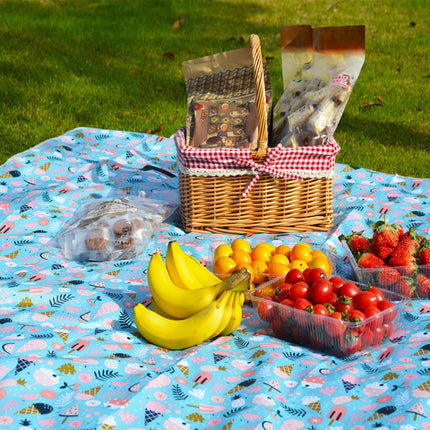 Spring Outing Portable Moisture-proof Picnic Mat Outdoor Tent Campground Mat, Size: 140x150cm(Khaki)-garmade.com