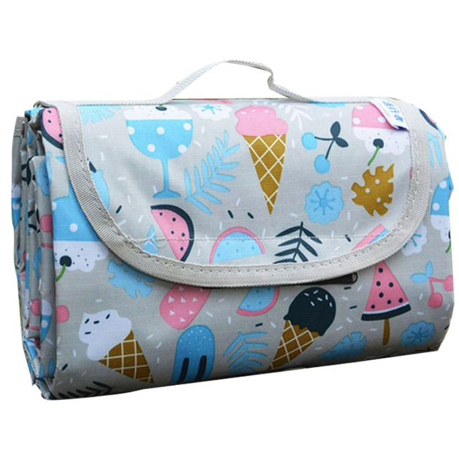 Spring Outing Portable Moisture-proof Picnic Mat Outdoor Tent Campground Mat, Size: 200x200cm(Khaki)-garmade.com