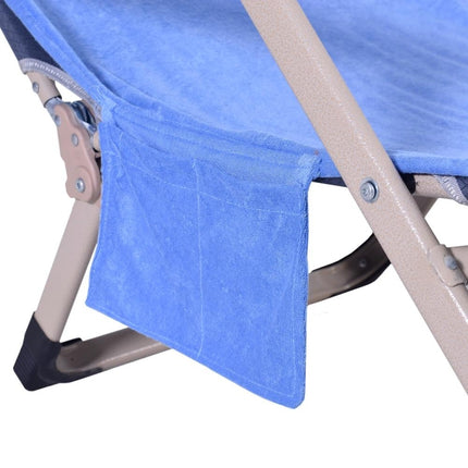 Microfiber Absorbent Quick Dry Double Layer Zipper Beach Chair Cover(Blue)-garmade.com