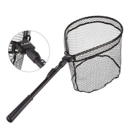 LEO 27984 Aluminum Alloy Quick Folding Fishing Net(Black)-garmade.com