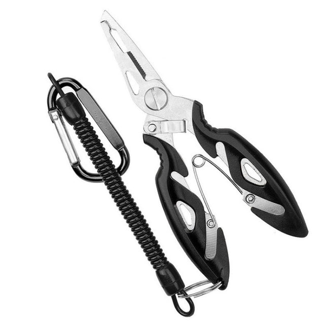 2 PCS Lure Fishing Pliers Hook Picker Lure Pliers + Anti-lost Rope(Black)-garmade.com