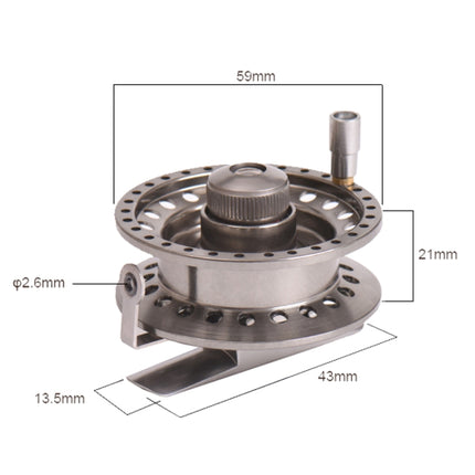 LEO 27758 Side Foot Front Reel With Guide Ring Ice Fishing Reel, Specification: BLT-60 Right Hand-garmade.com