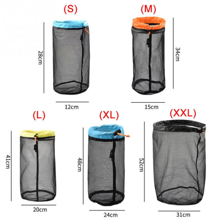 LUCKSTONE WSD2005020 Lightweight Mesh Organizing Storage Bag, Size: XXL (Black Black)-garmade.com