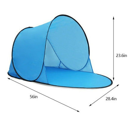 Single Leisure Sunscreen Tent Wire Tent Beach Tent, Color: Thicken Rose Red-garmade.com