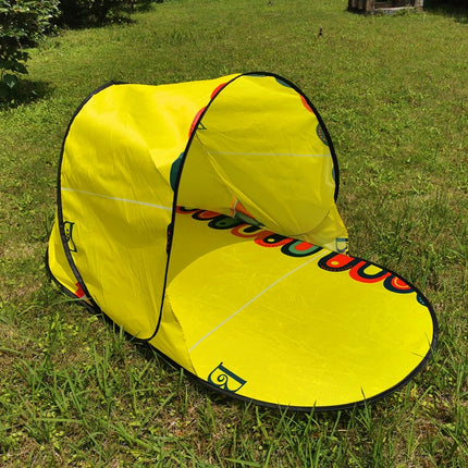 Single Leisure Sunscreen Tent Wire Tent Beach Tent, Color: Thicken Yellow Print-garmade.com
