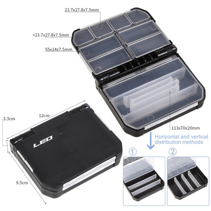 LEO 28054 Semi Automatic Opening And Closing Accessories Box Fish Hook Tools Box, Size: Large-garmade.com