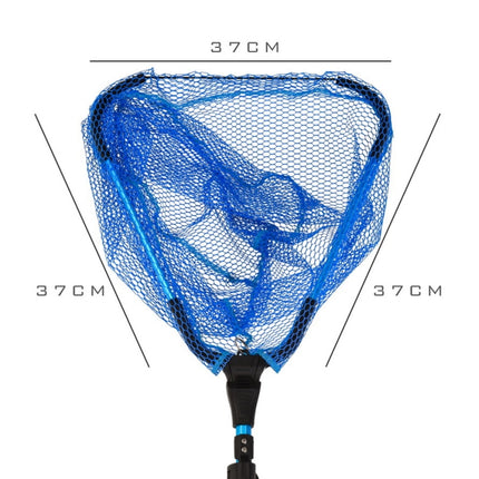 LEO 28109 Triangle 2 Section Extended Aluminum Alloy Fish Net(Blue)-garmade.com
