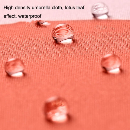 Small Fresh Automatic Umbrella Gold Glue Fabric Tri-fold Parasol(Dandelion)-garmade.com