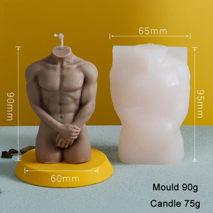 DIY Handmade Scented Candle Body Silicone Mold(Holding Hand Man)-garmade.com