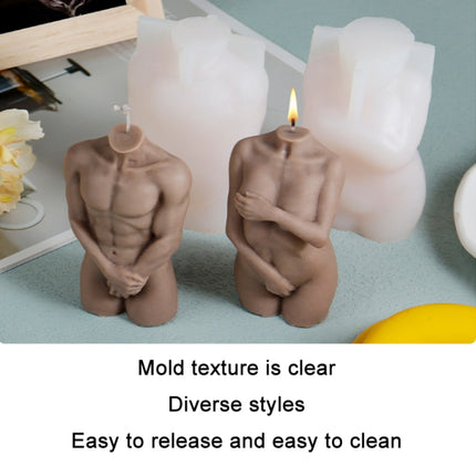 DIY Handmade Scented Candle Body Silicone Mold(Holding Hand Man)-garmade.com