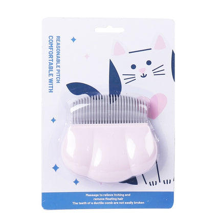 Pet Hair Removal Shell Comb Cat Tickling Massage Comb(Pink)-garmade.com