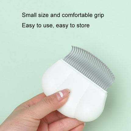 Pet Hair Removal Shell Comb Cat Tickling Massage Comb(White)-garmade.com