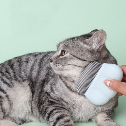 Pet Hair Removal Shell Comb Cat Tickling Massage Comb(White)-garmade.com