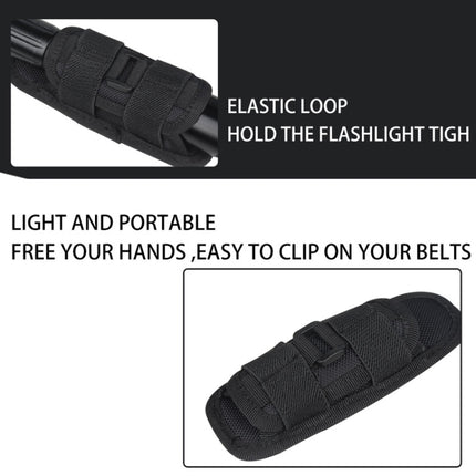 H-133 Outdoor 360 Degree Rotation Nylon Flashlights Sleeve Waist Bag(Black)-garmade.com