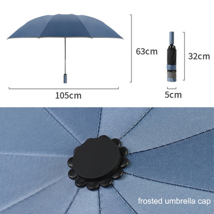 YL020 Folding Sun Umbrella Black Glue Sunscreen Anti-ultraviolet Car Special Reverse Umbrella(Dark Night Green)-garmade.com