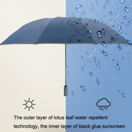 YL020 Folding Sun Umbrella Black Glue Sunscreen Anti-ultraviolet Car Special Reverse Umbrella(Turquoise)-garmade.com