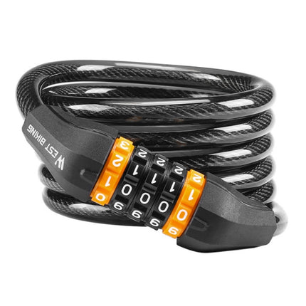 WEST BIKING Bicycle Anti-Theft Cable Combination Lock, Length: 2M-garmade.com