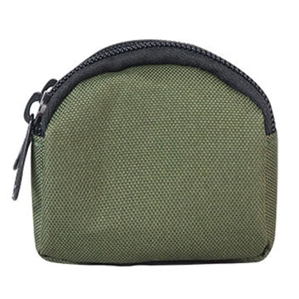H25 Outdoor Sports Nylon Micro Slingshot Steel Ball Waist Bag Mini Coin Purse(Army Green)-garmade.com