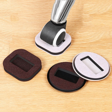 5 PCS Computer Seat Pulley Holder Chair Roller Non-slip Pad(Square Bean-colored Felt Bottom)-garmade.com