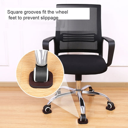 5 PCS Computer Seat Pulley Holder Chair Roller Non-slip Pad(Round Black Plastic Bottom)-garmade.com