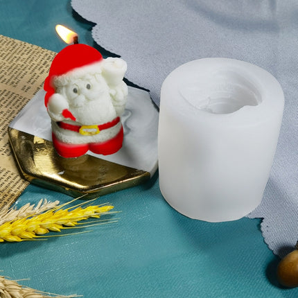 DIY Christmas Candle Aromatherapy Gypsum Silicone Mold, Shape: Single Stereo-garmade.com