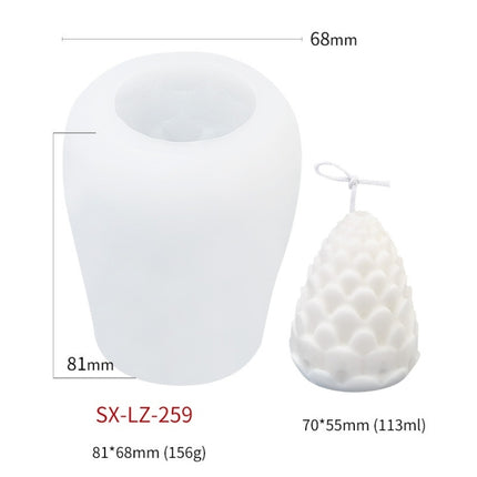 DIY Christmas Candle Aromatherapy Gypsum Silicone Mold, Shape: Matsi Kot-garmade.com