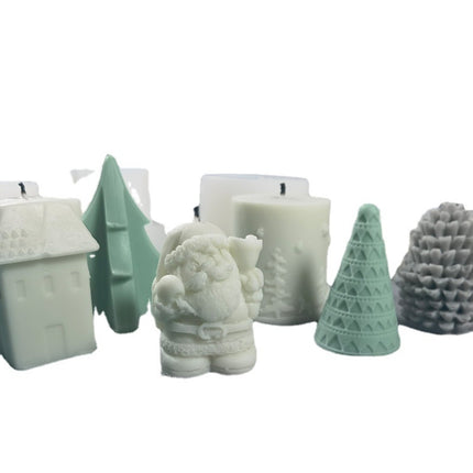 DIY Christmas Candle Aromatherapy Gypsum Silicone Mold, Shape: Matsi Kot-garmade.com