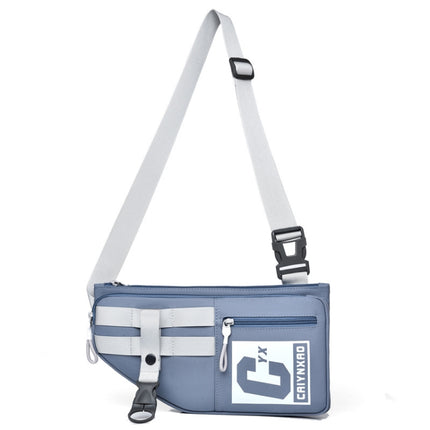2502 Multi-pocket Large-capacity Sports Single-shoulder Bags(Light Blue)-garmade.com