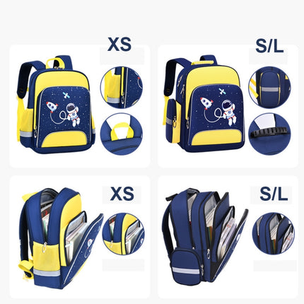 6623 Cartoon Load-reducing Children Schoolbag with Reflective Strips, Size: XS (Royal Blue)-garmade.com
