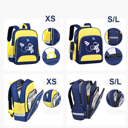 6623 Cartoon Load-reducing Children Schoolbag with Reflective Strips, Size: XS (Yellow)-garmade.com