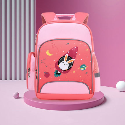 6623 Cartoon Load-reducing Children Schoolbag with Reflective Strips, Size: S (Pink)-garmade.com