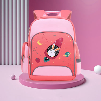 6623 Cartoon Load-reducing Children Schoolbag with Reflective Strips, Size: L (Pink)-garmade.com