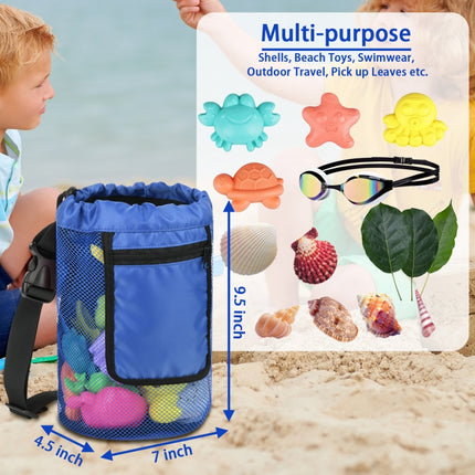 Summer Beach Children Shell Storage Bag Portable Bag(Large Blue)-garmade.com