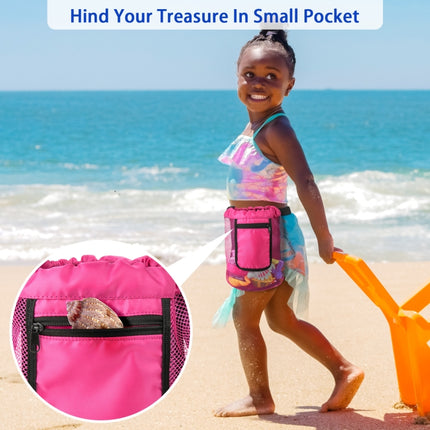 Summer Beach Children Shell Storage Bag Portable Bag(Large Red)-garmade.com