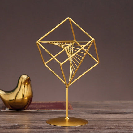 BJ303 3D Geometric Shape Wrought Iron Ornaments(Happy Cube)-garmade.com