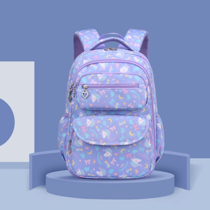 Large Capacity Waterproof Large Opening Children Schoolbag, Size: S (Purple)-garmade.com
