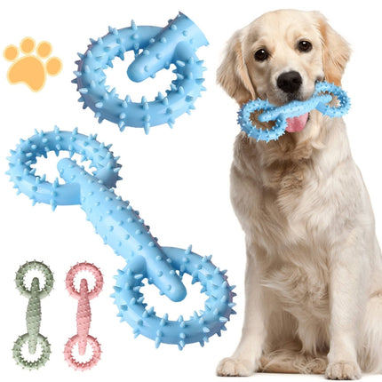TPR Pet Pull Ring Molar Stick Toy Dog Chew Toy(Blue)-garmade.com