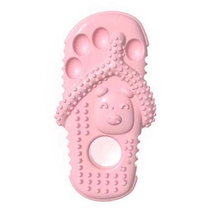 Pet Toys TPR Slippers Teeth Cleaning Dog Toys(Pink)-garmade.com
