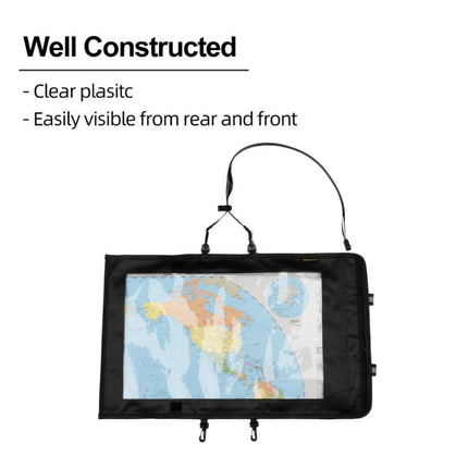 H139 Outdoor Climbing Transparent Camping Waterproof Map Bag(Black)-garmade.com