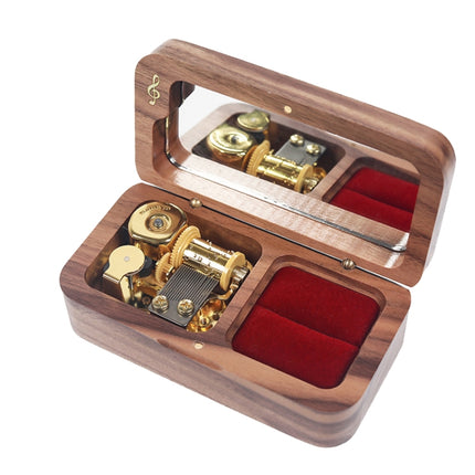 Wooden Music Box with Ring Storage Function, Spec: J281-garmade.com