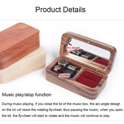 Wooden Music Box with Ring Storage Function, Spec: J282-garmade.com