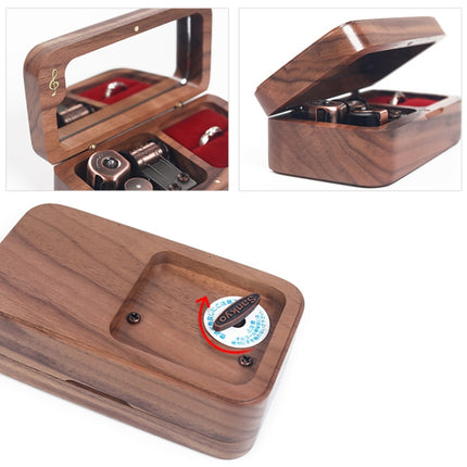 Wooden Music Box with Ring Storage Function, Spec: J282-garmade.com