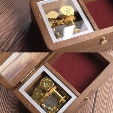 Wooden Jewelry Storage Music Box with Photo Frame Function, Spec: Rosewood+Ring Flannel-garmade.com