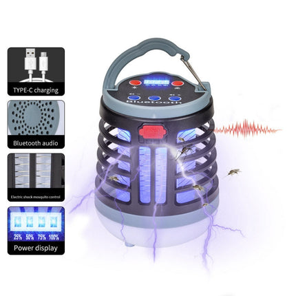 Bluetooth Audio USB Charging Lighting Mosquito Trap(W881 Brown)-garmade.com