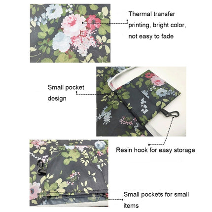 5 PCS M0048 Portable Foldable Printed Shopping Bag(Pink Flower)-garmade.com