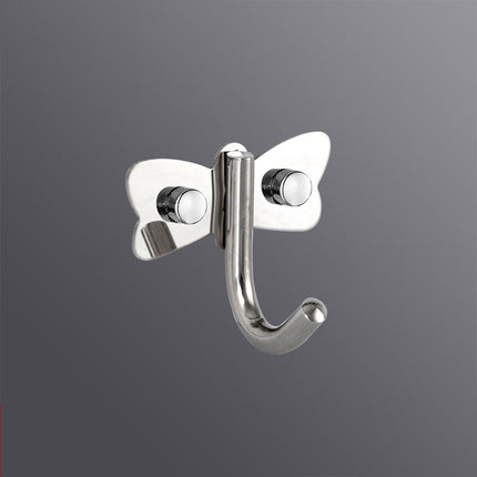 304 Stainless Steel No Punching Door Rear Coat Hook, Specification: 201 Butterfly Hook-garmade.com